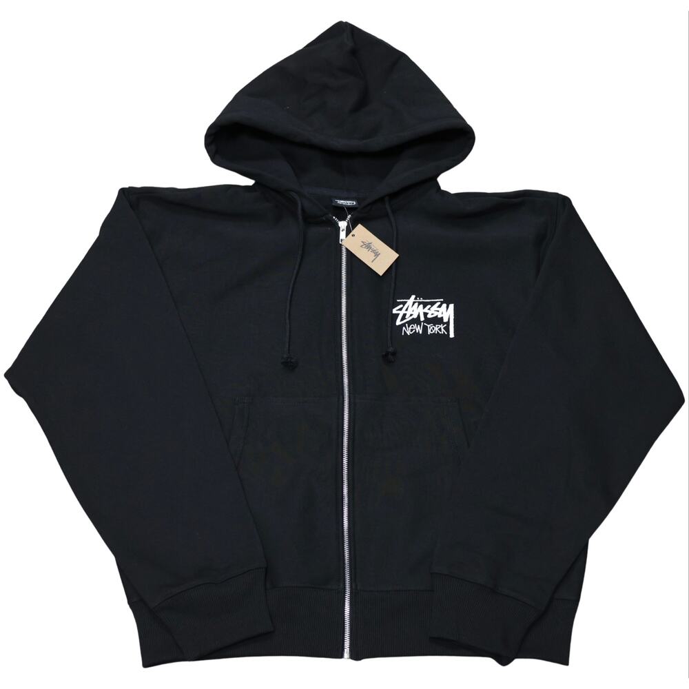Stussy New York Exclusive Zip Up Hoodie Black